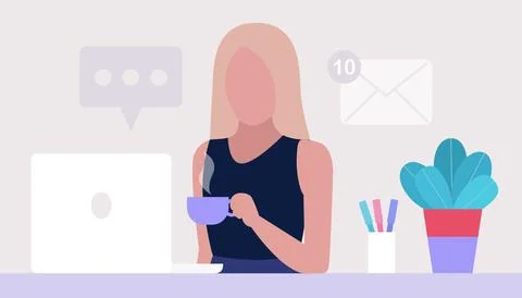 Work break concept Stock Illustration