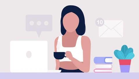 Work break concept Stock Illustration