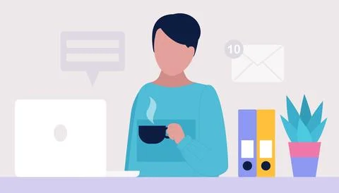 Work break concept Stock Illustration