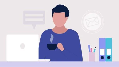 Work break concept Stock Illustration