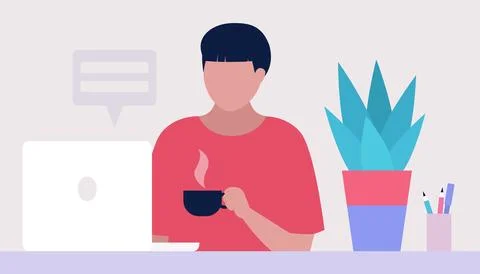 Work break concept Stock Illustration