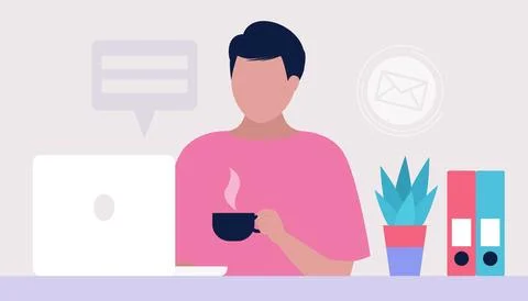 Work break concept Stock Illustration