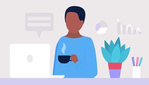 Work break concept Stock Illustration