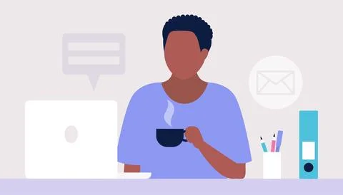 Work break concept Stock Illustration