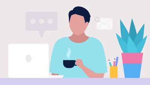 Work break concept Stock Illustration