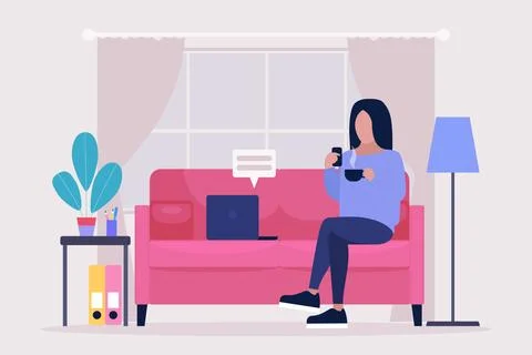 Work break concept Stock Illustration