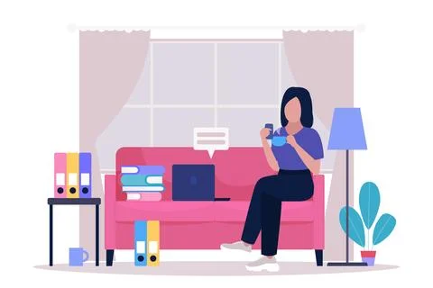 Work break concept Stock Illustration