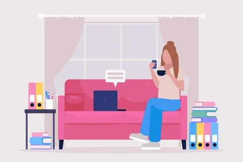 Work break concept Stock Illustration