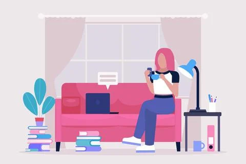 Work break concept Stock Illustration