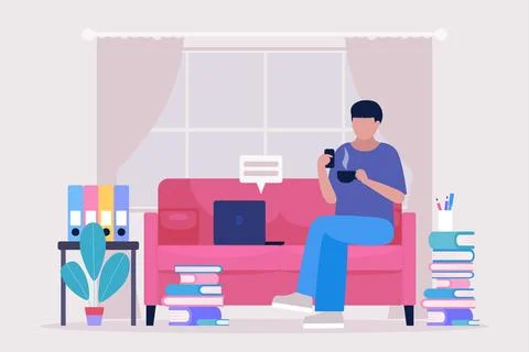 Work break concept Stock Illustration