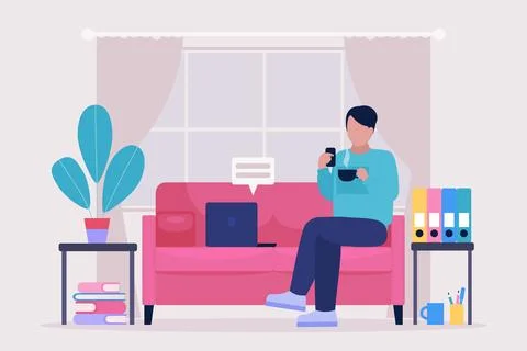 Work break concept Stock Illustration