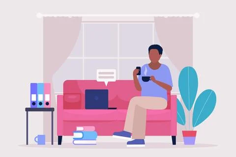 Work break concept Stock Illustration