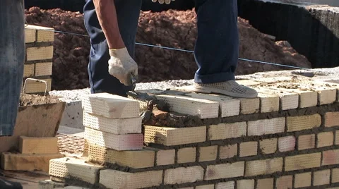 Work bricklayer Stock Footage 40732639