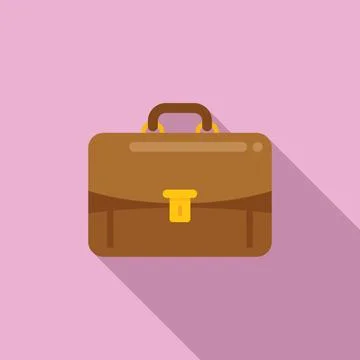 Work briefcase icon flat vector. Case bag Stock Illustration