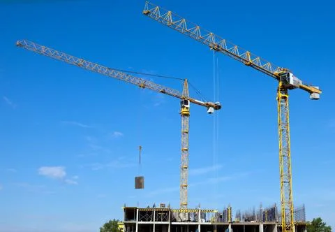 Work on a building area. Industry construction Stock Photos