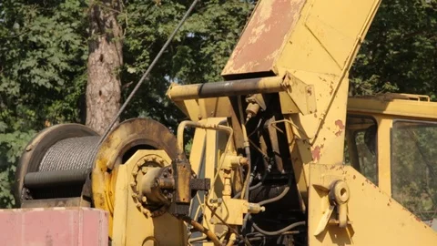 Work of a Building Crane Stock Footage 87082382