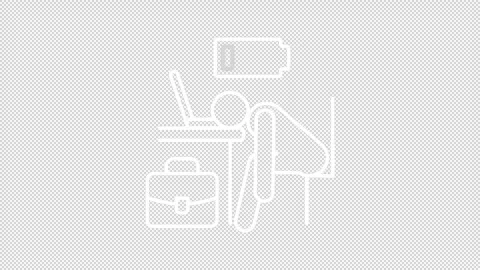 Work burnout white line animation Stock Footage 273675762