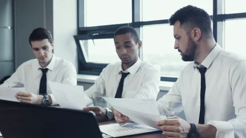 Work of business team. Brainstorm.  Stock Footage 92736990