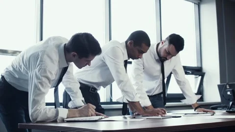 Work of business team. Brainstorm.  Stock Footage 92737318