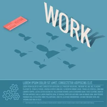 Work business vector background concept. illustration design Stock Illustration