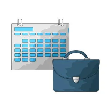 Work calendar illustration Stock Illustration