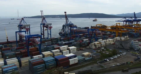 Work cargo port Stock Footage 56563543