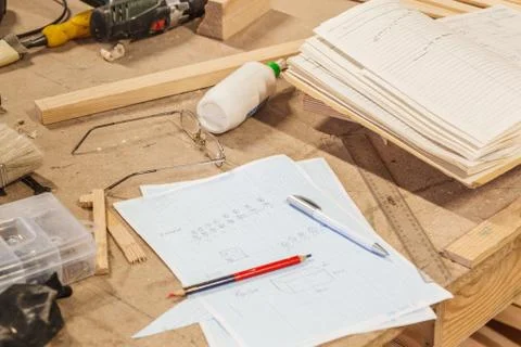 Work carpenter deskop Stock Photos