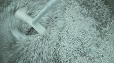The work of cement mixer Stock Footage 58264786