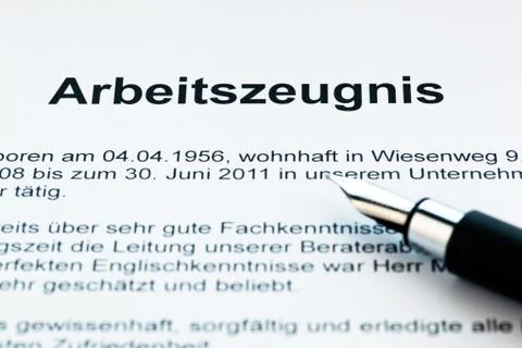 Work certificate in german language Photos