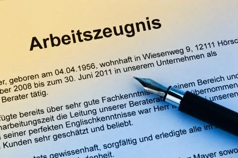 Work certificate in german language Photos