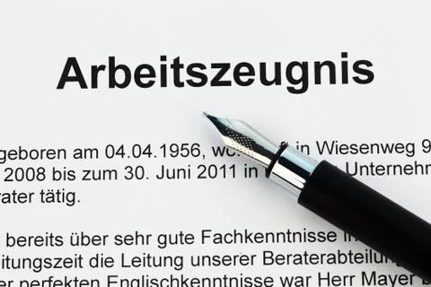 Work certificate in german language Photos