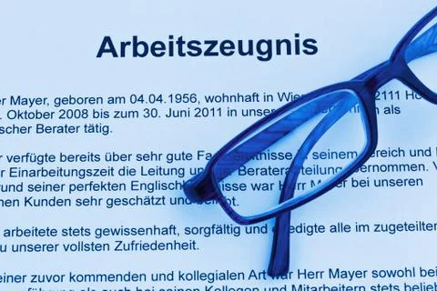 Work certificate in german language Photos