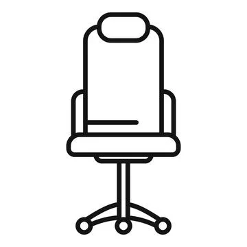 Work chair icon outline vector. Office sit Stock Illustration