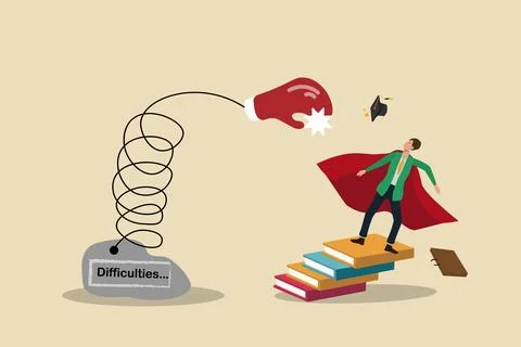 Work challenges, career or life path Stock Illustration