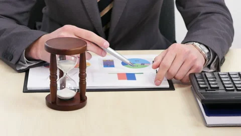 Work with charts in office Stock Footage 151923412