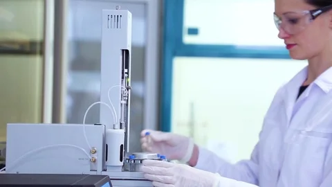 Work on the chromatograph Stock Footage 71579620