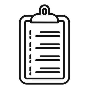 Work clipboard icon outline vector. Business solution イラスト素材