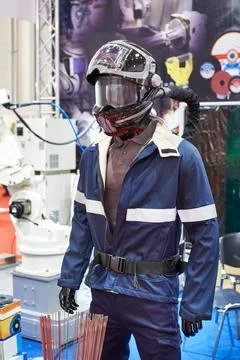 Work clothes and protective mask for welding Stock Photos