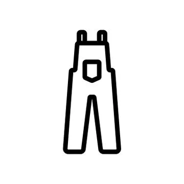 Work clothes icon vector outline illustration Illustrazione stock