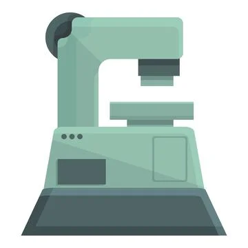 Work cnc machine icon cartoon vector. Factory equipment Stock Illustration