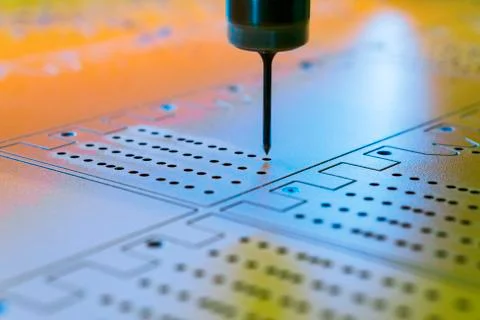 Work on the CNC machine. Stock Photos