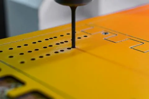 Work on the CNC machine. Stock Photos