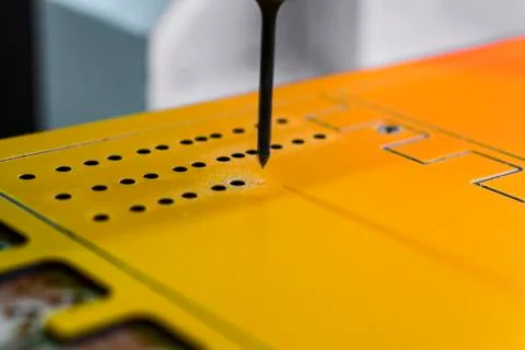 Work on the CNC machine. Stock Photos