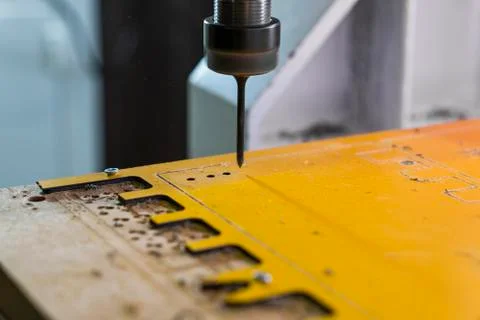 Work on the CNC machine. Foto stock