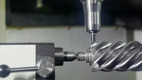 The work of a CNC metalworking machine. Stock Footage 155172753