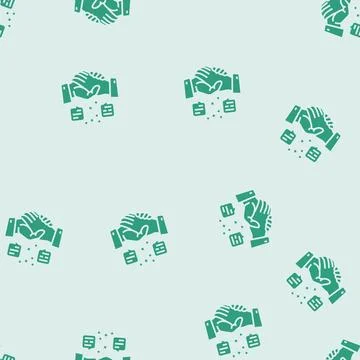 Work with a coach glyph seamless pattern Stock Illustration