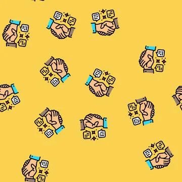 Work with a coach vector seamless pattern Stock Illustration