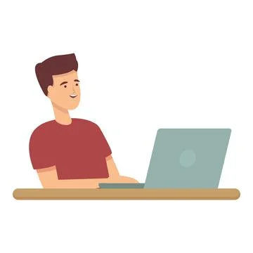 Work coding icon cartoon vector. Computer electronic Illustrazione stock