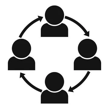 Work company circle icon, simple style Illustrazione stock