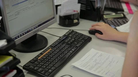 Work at the computer Stock Footage 86247349